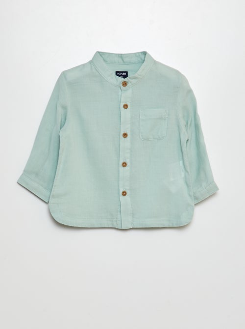 Lightweight shirt with mandarin collar - Kiabi
