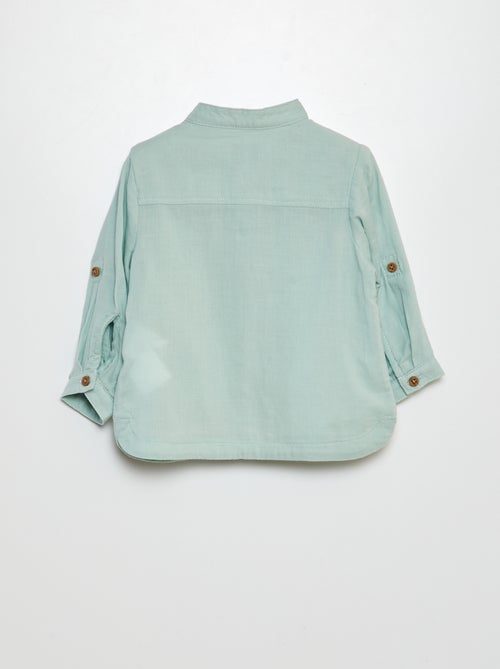 Lightweight shirt with mandarin collar - Kiabi