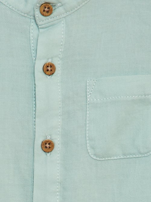 Lightweight shirt with mandarin collar - Kiabi
