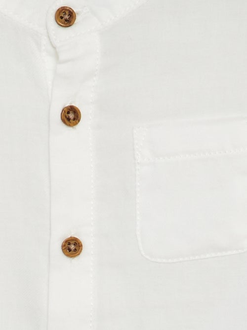 Lightweight shirt with mandarin collar - Kiabi