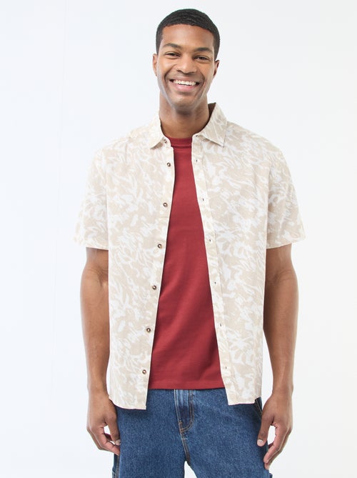 Lightweight Short-Sleeve Shirt with Print - Kiabi