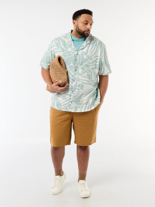 Lightweight Solid Bermuda Shorts with 4 Pockets - Kiabi
