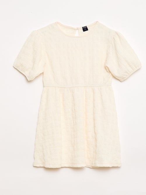Lightweight Solid Dress with Short Sleeves - Kiabi