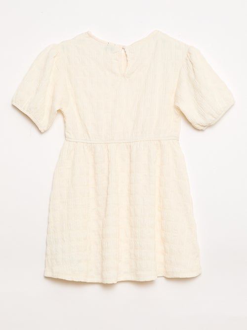 Lightweight Solid Dress with Short Sleeves - Kiabi