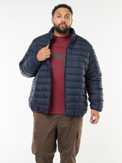 Lightweight Solid Puffer Jacket with Long Sleeves and Stand-Up Collar - Kiabi