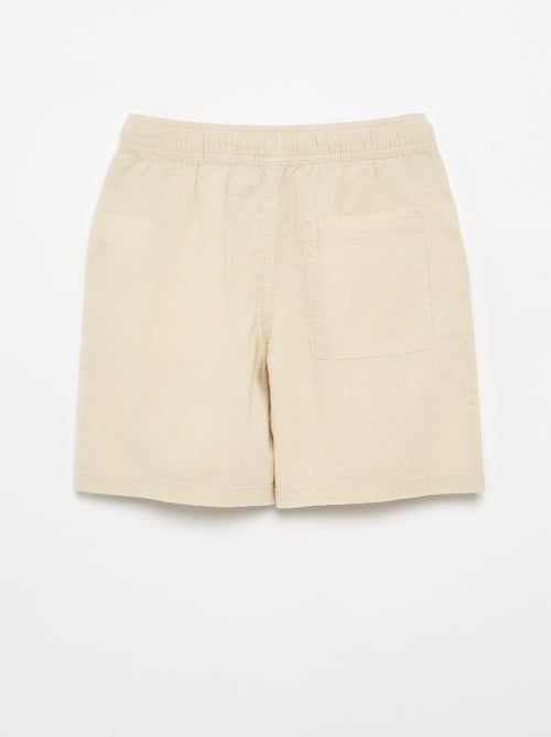 Lightweight Striped Linen Blend Shorts - Kiabi