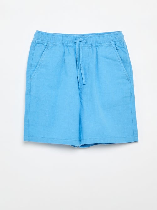 Lightweight Striped Linen Blend Shorts - Kiabi