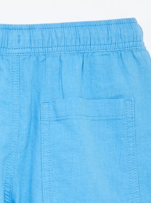 Lightweight Striped Linen Blend Shorts - Kiabi