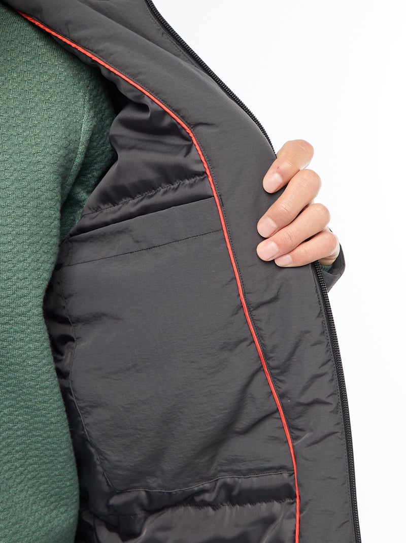 Lightweight Water-Repellent Hooded Parka Black - Kiabi