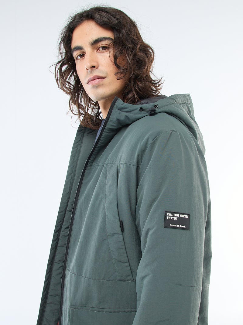 Lightweight water-repellent hooded parka Green - Kiabi