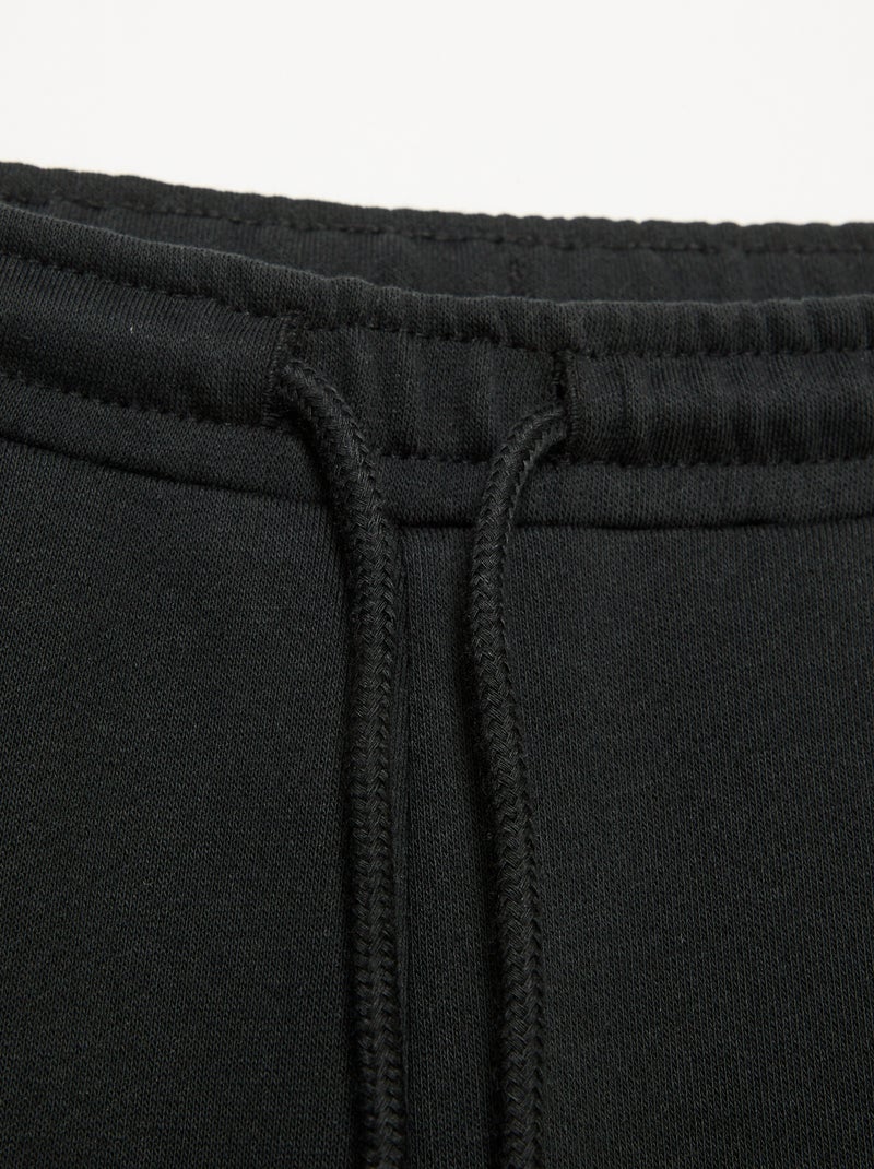 Lightweight Wide-Leg Fleece Joggers - Easy Pull-On Style Black - Kiabi