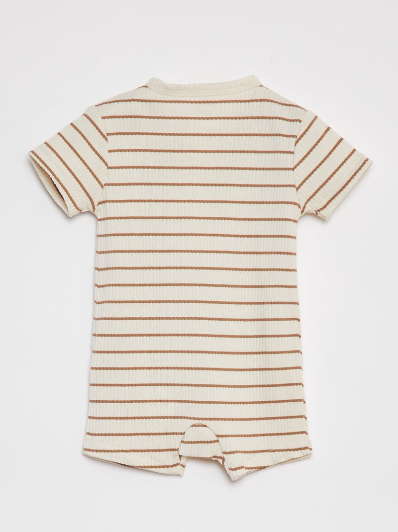 Lightweight zip-up sleepsuit WHITE - Kiabi