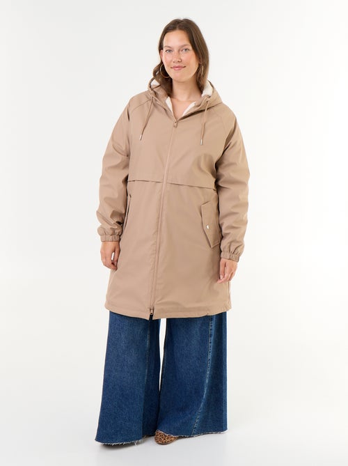 Lined Hooded Gummy Parka - Kiabi