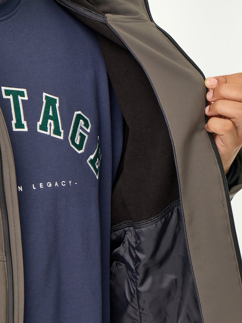 Lined Hooded Parka Khaki - Kiabi