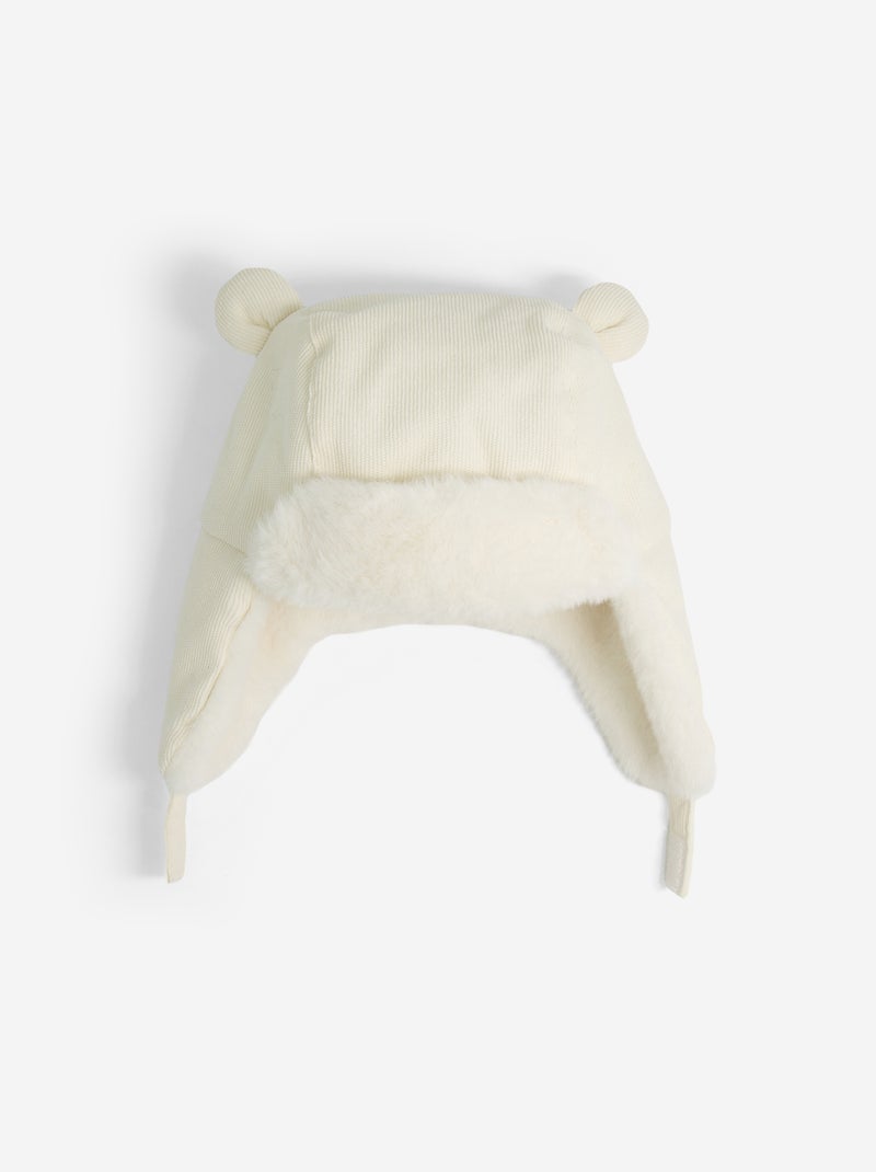 Lined Trapper Hat with Playful Ears Beige - Kiabi