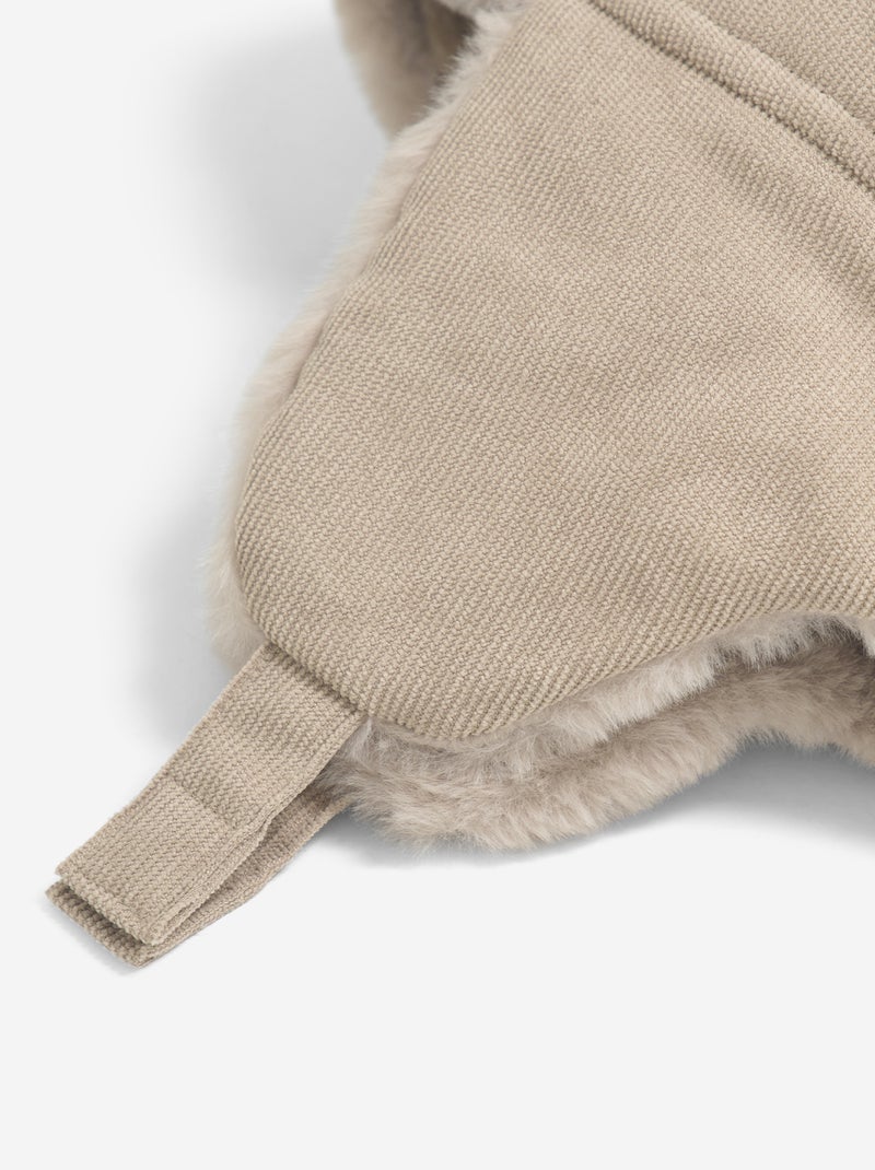 Lined Trapper Hat with Playful Ears Beige - Kiabi