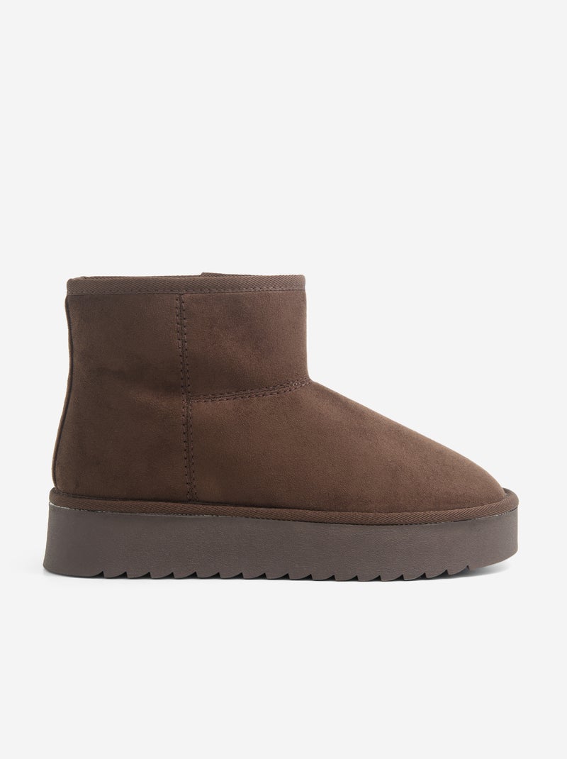 Lined wedge boots Brown - Kiabi