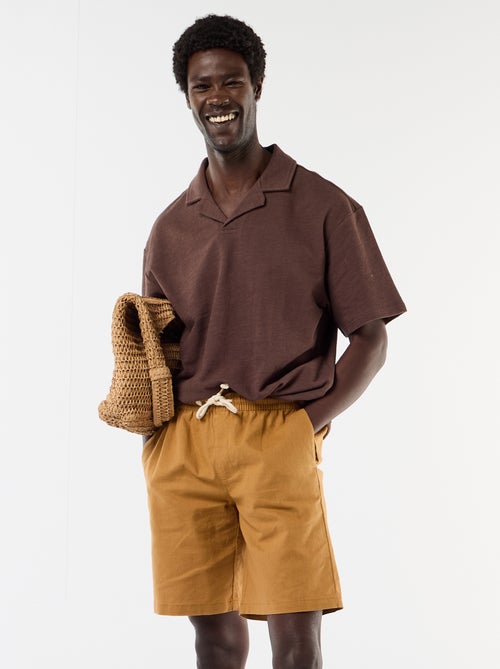 Linen-blend Bermuda Shorts - Kiabi