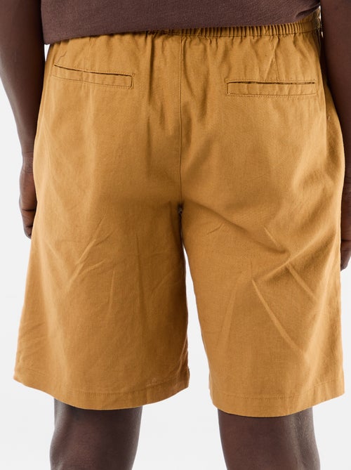 Linen-blend Bermuda Shorts - Kiabi