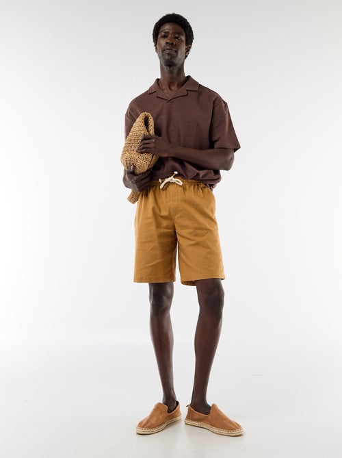 Linen-blend Bermuda Shorts - Kiabi
