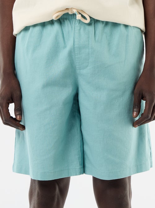 Linen-blend Bermuda Shorts - Kiabi