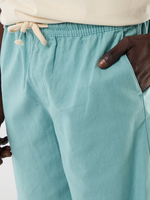 Linen-blend Bermuda Shorts - Kiabi