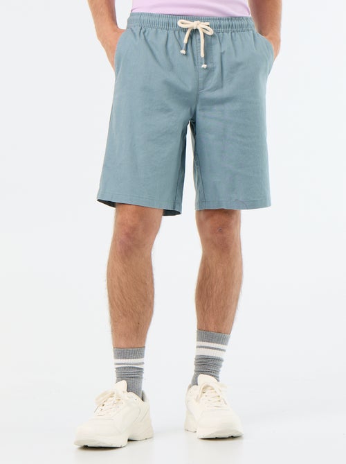 Linen blend Bermuda shorts - Kiabi