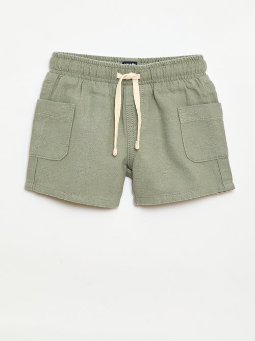 Linen Blend Bermuda Shorts - Kiabi