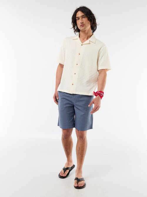Linen-blend Bermuda Shorts - Kiabi