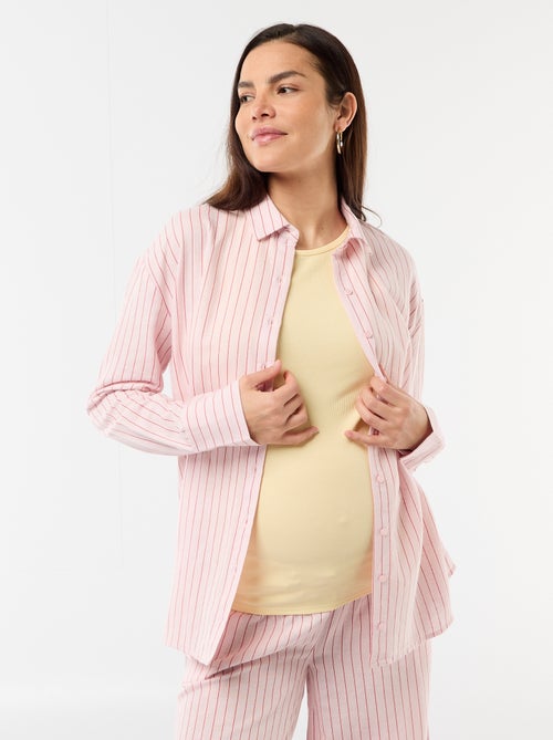 Linen blend maternity shirt - Kiabi