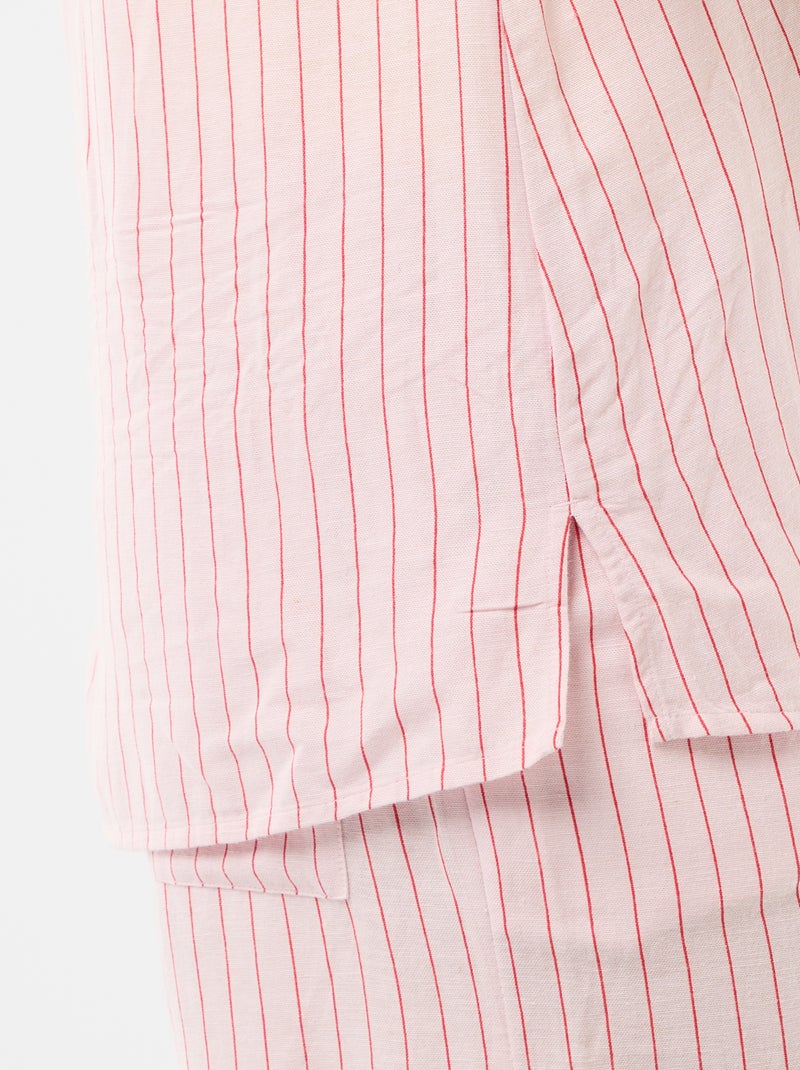 Linen blend maternity shirt Pink - Kiabi