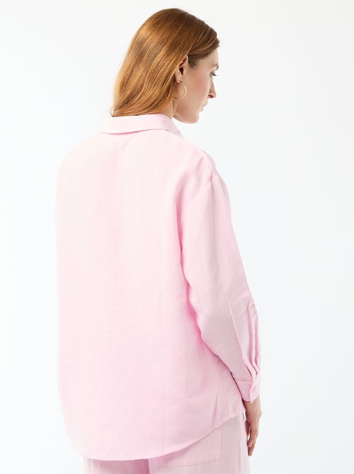 Linen Blend Shirt - Kiabi Linen Blend Shirt - Kiabi
