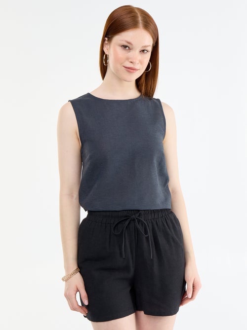 Linen blend shorts - Kiabi Linen blend shorts - Kiabi