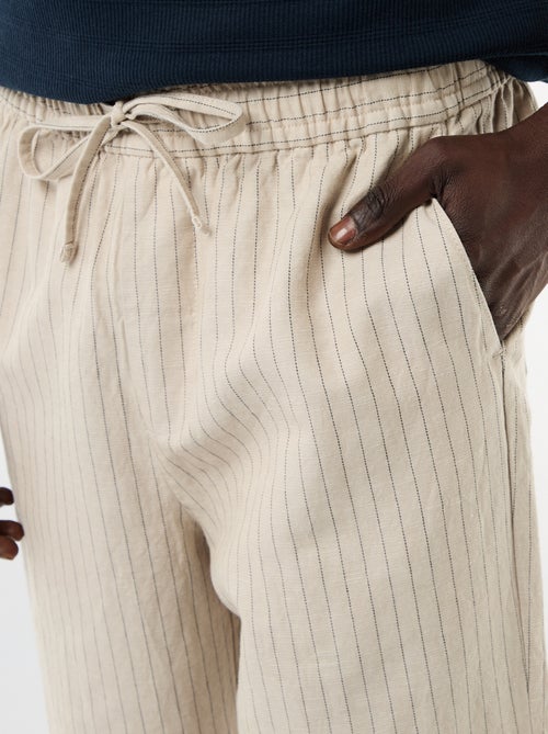 Linen Blend Trousers - Kiabi