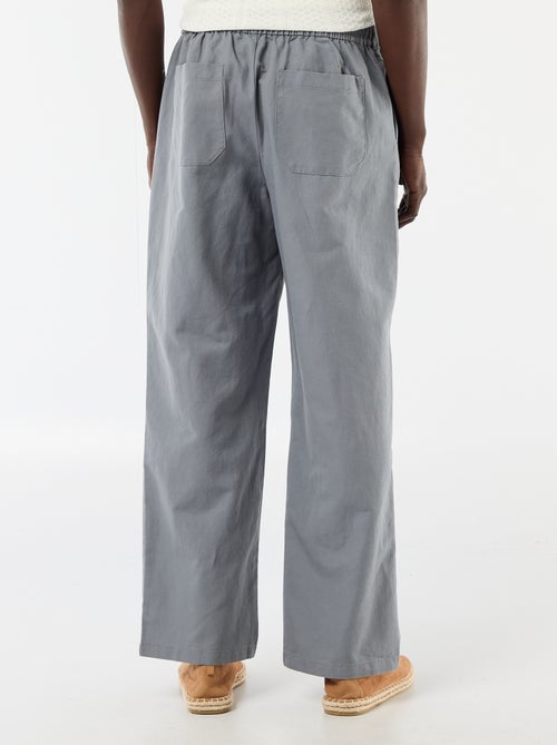 Linen Blend Trousers - Kiabi Linen Blend Trousers - Kiabi