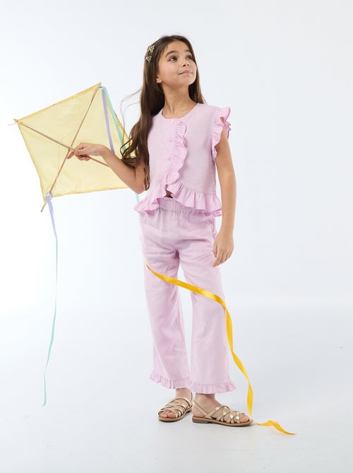 Linen Blend Trousers - Kiabi