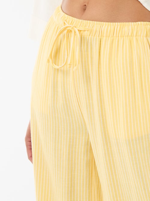 Linen trousers with 2 pockets - Kiabi