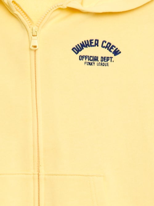 Locker geschnittener bestickter Kapuzenpullover - Kiabi