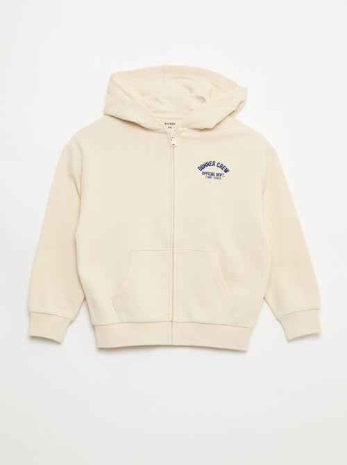 Locker geschnittener bestickter Kapuzenpullover - Kiabi