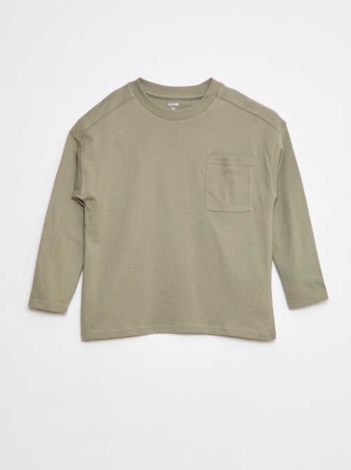 Locker geschnittenes, einfarbiges T-Shirt - Kiabi