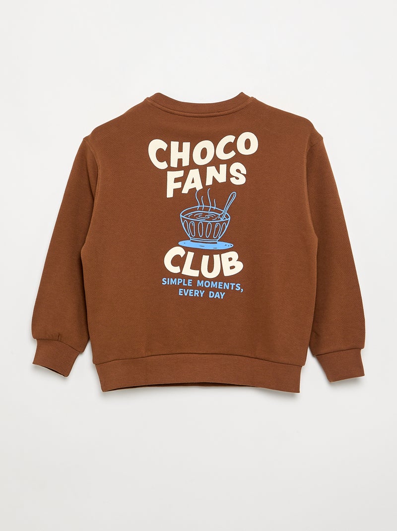Locker geschnittenes Langarm-Sweatshirt Braun - Kiabi
