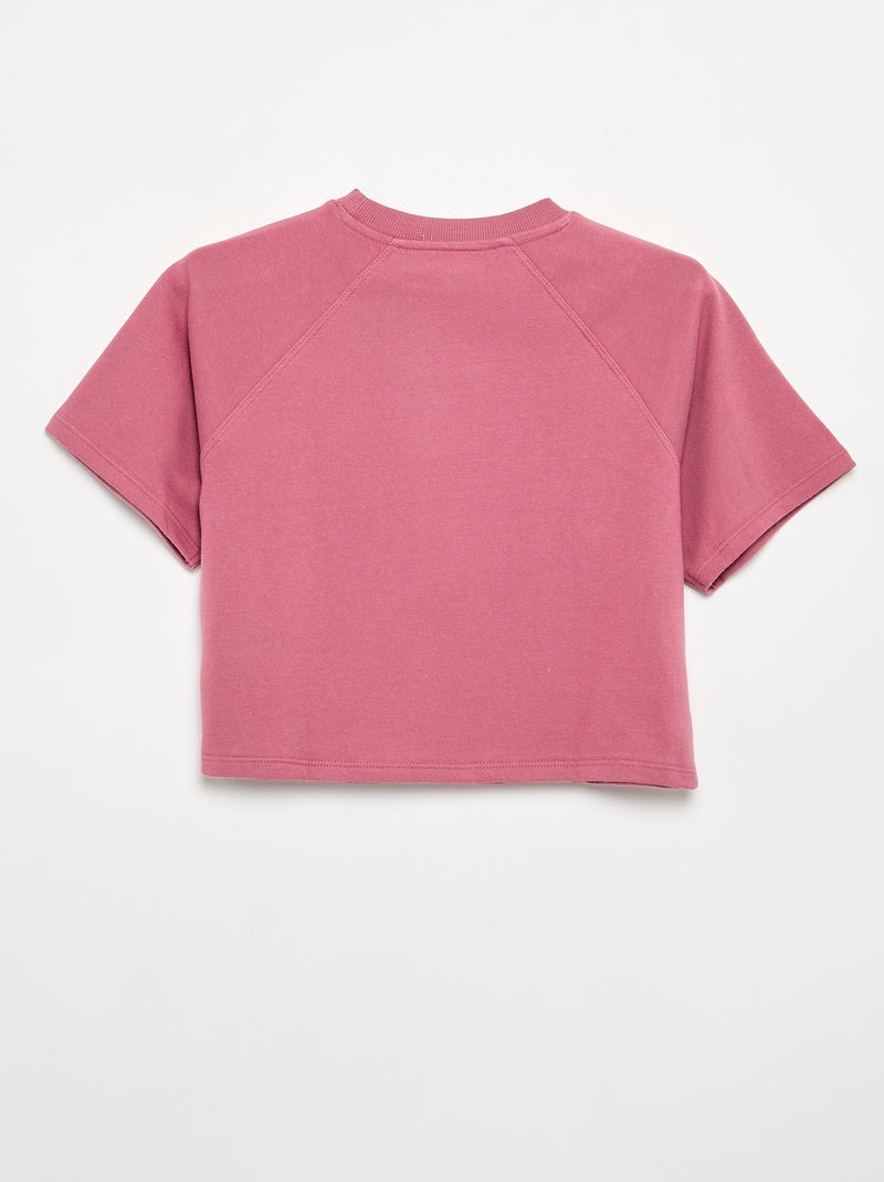 Lockeres Kurzarm-T-Shirt Rosa - Kiabi