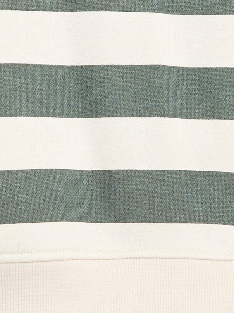 Lockeres Sweatshirt mit Print Grün - Kiabi