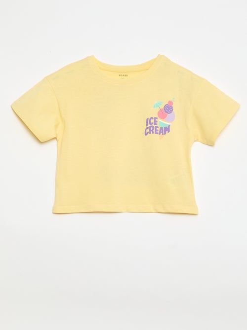 Lockeres T-Shirt mit Rücken- und Brustprint - Kiabi Lockeres T-Shirt mit Rücken- und Brustprint - Kiabi