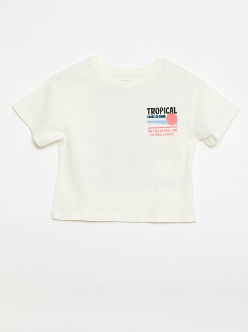 Lockeres T-Shirt mit Rücken- und Brustprint - Kiabi Lockeres T-Shirt mit Rücken- und Brustprint - Kiabi