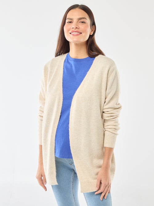 Long belted maternity cardigan - Kiabi