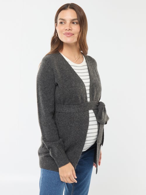 Long belted maternity cardigan - Kiabi