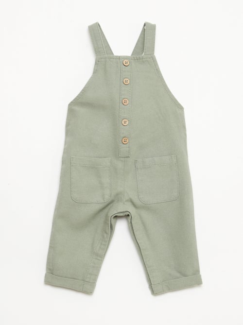 Long blended linen overalls - Kiabi