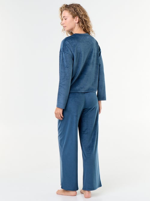 Long corduroy pyjamas - 2 pieces - Kiabi