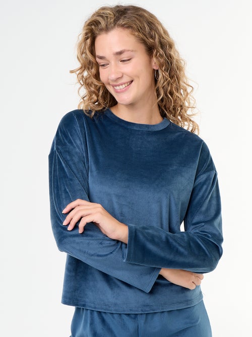 Long corduroy pyjamas - 2 pieces - Kiabi